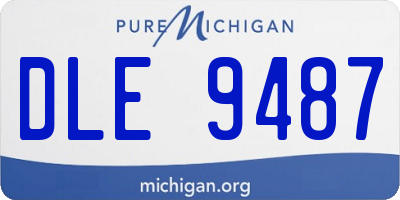 MI license plate DLE9487