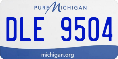 MI license plate DLE9504