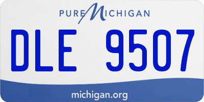 MI license plate DLE9507