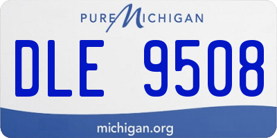 MI license plate DLE9508