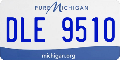 MI license plate DLE9510