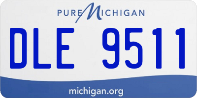 MI license plate DLE9511