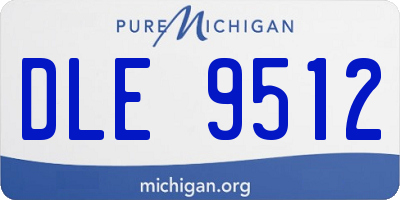 MI license plate DLE9512