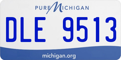 MI license plate DLE9513