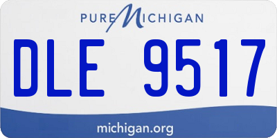 MI license plate DLE9517