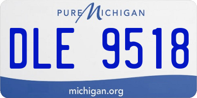MI license plate DLE9518