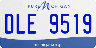MI license plate DLE9519