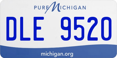 MI license plate DLE9520
