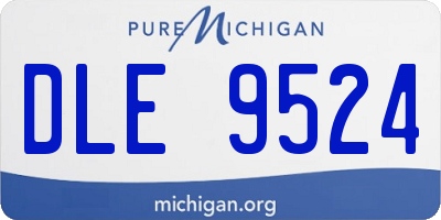 MI license plate DLE9524