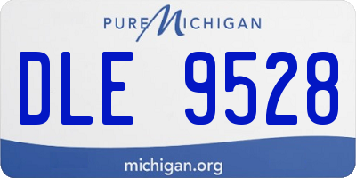 MI license plate DLE9528