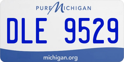 MI license plate DLE9529