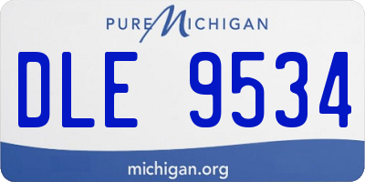 MI license plate DLE9534