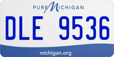 MI license plate DLE9536