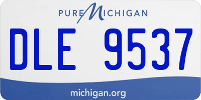 MI license plate DLE9537
