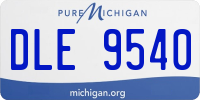 MI license plate DLE9540