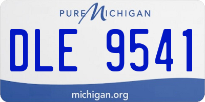 MI license plate DLE9541