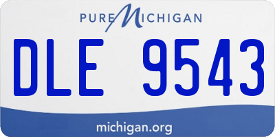 MI license plate DLE9543