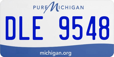 MI license plate DLE9548