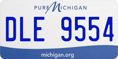 MI license plate DLE9554