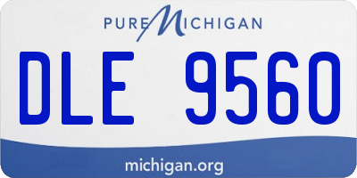 MI license plate DLE9560