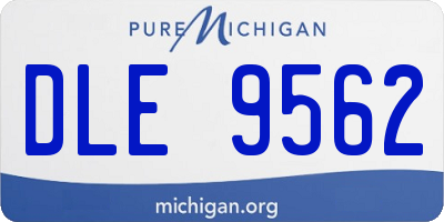 MI license plate DLE9562