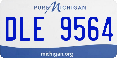 MI license plate DLE9564