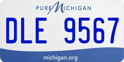 MI license plate DLE9567