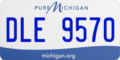 MI license plate DLE9570