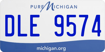 MI license plate DLE9574
