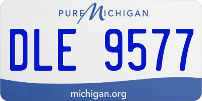 MI license plate DLE9577