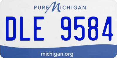 MI license plate DLE9584