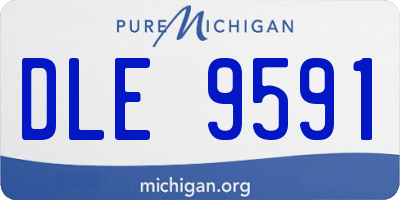 MI license plate DLE9591