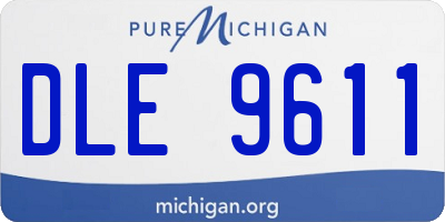 MI license plate DLE9611