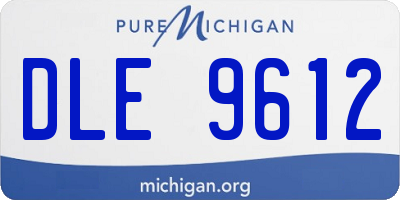 MI license plate DLE9612