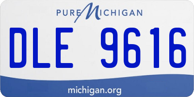 MI license plate DLE9616