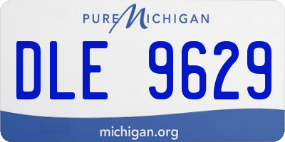 MI license plate DLE9629