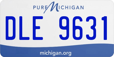 MI license plate DLE9631
