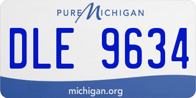 MI license plate DLE9634