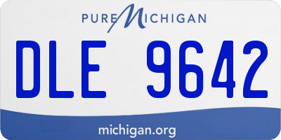 MI license plate DLE9642