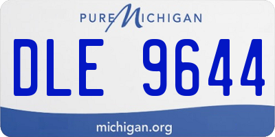 MI license plate DLE9644