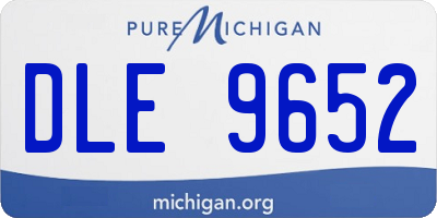 MI license plate DLE9652