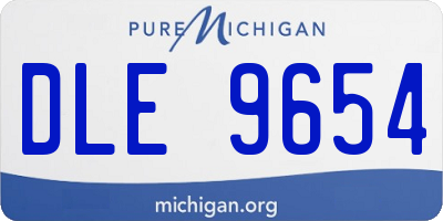 MI license plate DLE9654