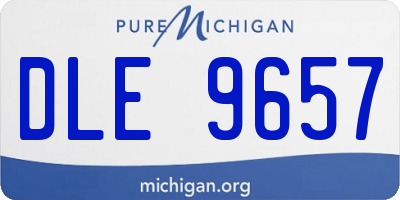 MI license plate DLE9657