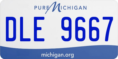 MI license plate DLE9667