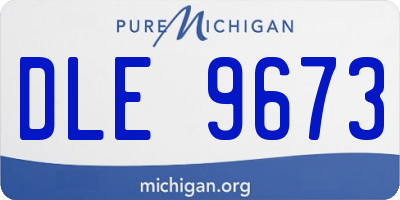 MI license plate DLE9673