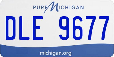 MI license plate DLE9677