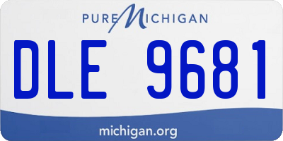 MI license plate DLE9681