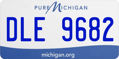MI license plate DLE9682
