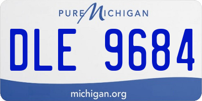MI license plate DLE9684