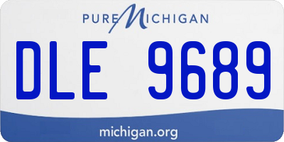 MI license plate DLE9689